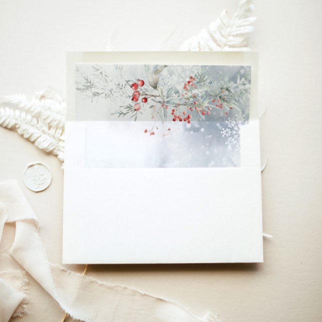 Winter snowflakes elegant Christmas Envelope Liner (Creator Uploaded)