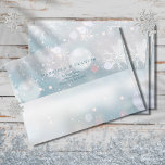 Winter Snowflakes Elegant Script Return Address Envelope<br><div class="desc">Beautiful elegant return address envelopes featuring delicate snowflakes on a winter frost background. Perfect for weddings,  bridal showers,  baby showers,  baptisms,  engagement parties,  anniversary celebrations,  graduations,  birthdays and other special winter events. Designed by Thisisnotme©</div>