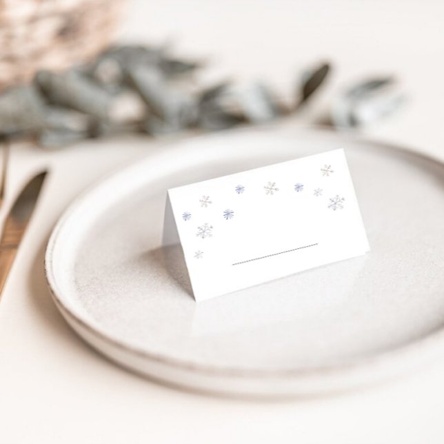 Winter Snowflakes Fill in  Place Card (Creator Uploaded)