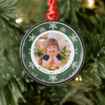 Winter Snowflakes Frame Photo Christmas Ornament<br><div class="desc">Winter Snowflakes Photo Name Christmas Ornament features your favorite photo surrounded by snowflakes. Ornament is personalized with name and year. Our ornament template makes it really simple to personalize your ornament. If you would like to personalize it further, please use the "customize further" link. Ornament is part of a collection....</div>