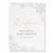 Winter Snowflakes Girl Baby Shower Welcome Sign