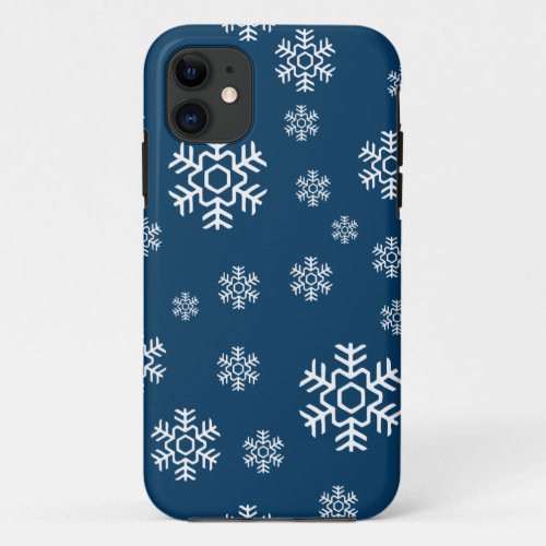 Winter Snowflakes Holiday iPhone 11 Case