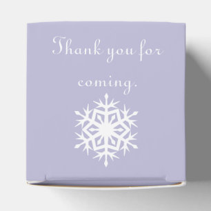 Winter Snowflakes in Lavender Favor Box