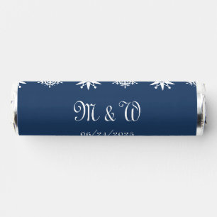 Winter Snowflakes in Navy Breath Savers® Mints