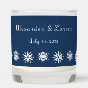 Winter Snowflakes in Navy Scented Candle