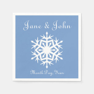Winter Snowflakes in Periwinkle Napkins