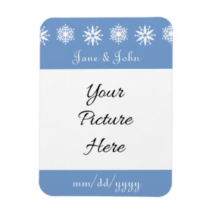Winter Snowflakes in Periwinkle Reminder Magnet