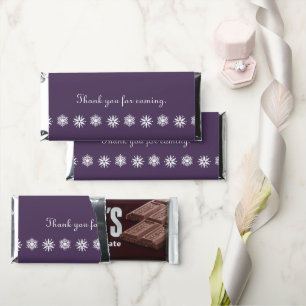 Winter Snowflakes in Purple Hershey Bar Favors