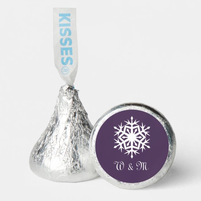 Winter Snowflakes in Purple Hershey®'s Kisses® (Front)