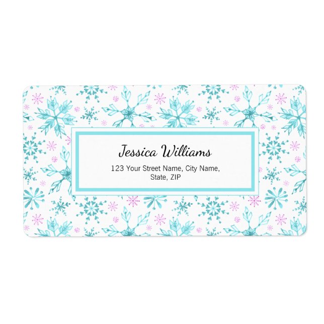 Winter Snowflakes Label (Front)