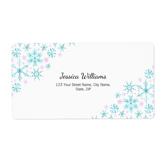 Winter Snowflakes Label (Front)