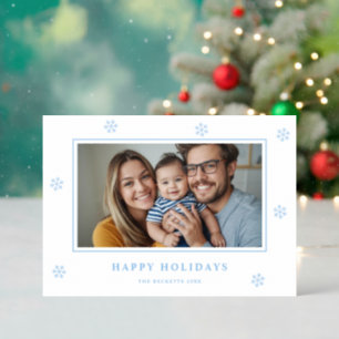 Winter Snowflakes Letterpress Photo Cards