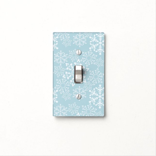 Winter Snowflakes Light Switch Cover (In Situ)
