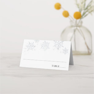 Winter Snowflakes Name Place Cards