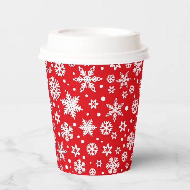 Winter Snowflakes Paper Cups (Front)