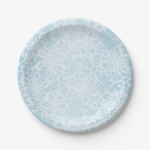Winter Snowflakes Paper Plates