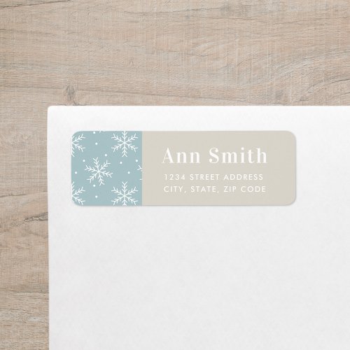 Winter Snowflakes Personalized Return Address Label