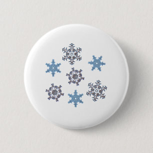 Winter snowflakes pinback button
