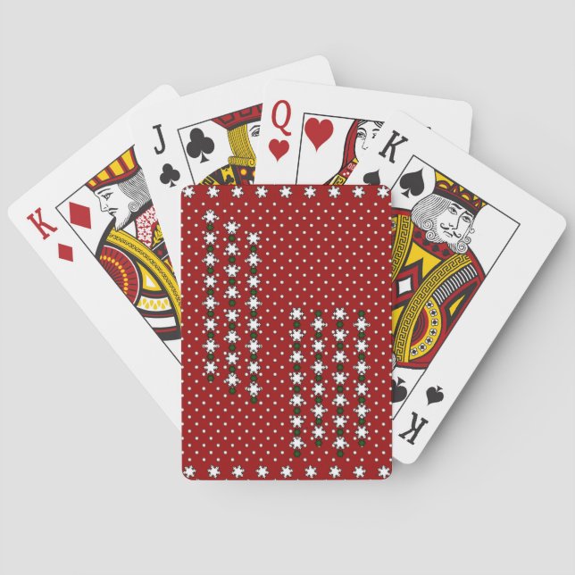 Winter Snowflakes Poker Cards (Back)