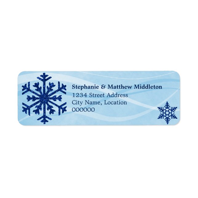 Winter Snowflakes Return Address Labels (Front)
