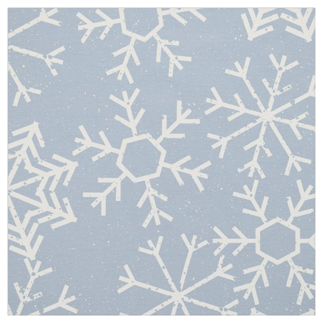 Winter SNOWFLAKES seamless pattern + your ideas Fabric (Swatch)