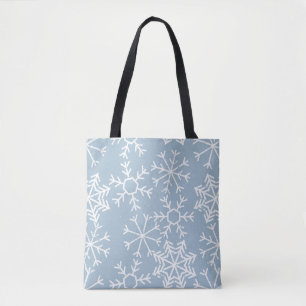 Winter SNOWFLAKES seamless pattern + your ideas Tote Bag