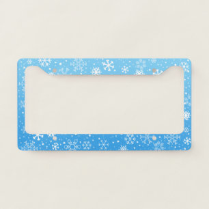 Winter Snowflakes Snow Snowing License Plate Frame
