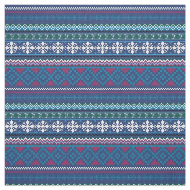 Winter Snowflakes  Sweater Print Fabric (Swatch)