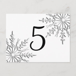 Winter Snowflakes Table Number