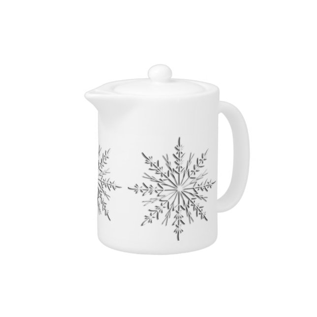 Winter Snowflakes Teapot (Right)