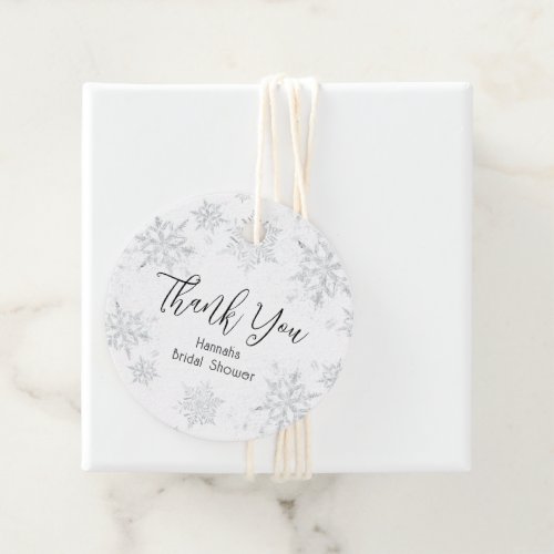 Winter Snowflakes Thank You  Favor Tags