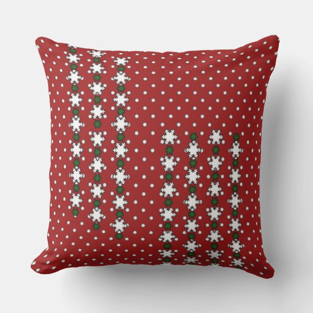 Winter Snowflakes Throw Pillow (Front)