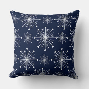 Winter Snowflakes Throw Pillow
