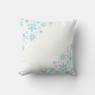 Winter Snowflakes Throw Pillow
