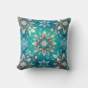Winter Snowflakes Throw Pillow