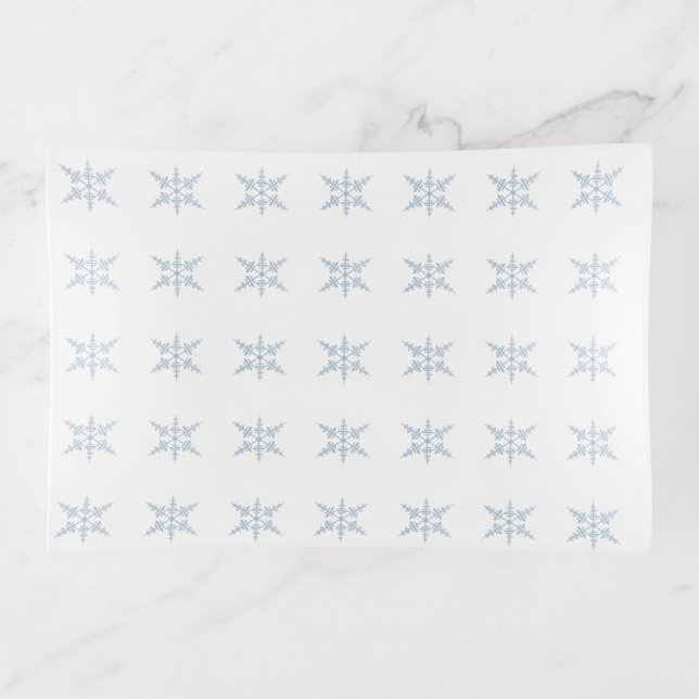 Winter Snowflakes Trinket Tray (Front)