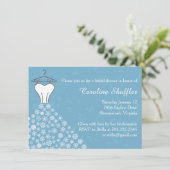 Winter Snowflakes Wedding Dress Bridal Shower Enclosure Card (Standing Front)
