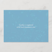 Winter Snowflakes Wedding Dress Bridal Shower Enclosure Card (Back)