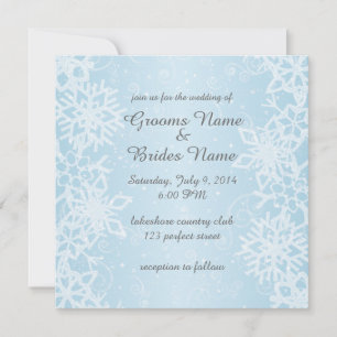 Winter Snowflakes Wedding Invitation