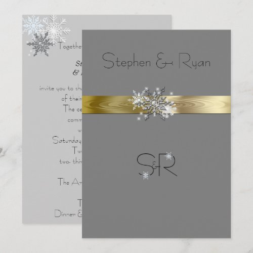 Gay/Lesbian Winter Wedding Invitations