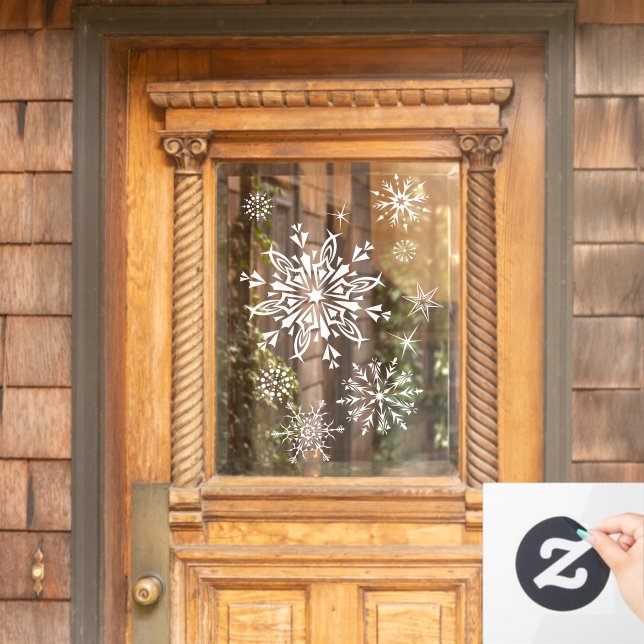 Winter Snowflakes Window Cling (Home Door)