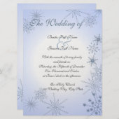 Winter Snowflakes Winter Ice Blue Invitation (Front/Back)