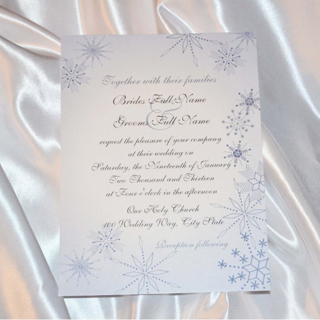 Winter Snowflakes/ Winter Ice Blue Invitation (Creator Uploaded)