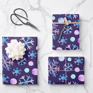 Winter Snowflakes Wrapping Paper Sheets
