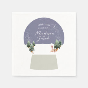 Winter Snowglobe Baby Shower Napkins