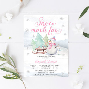 Winter Snowman Baby Shower Invitation