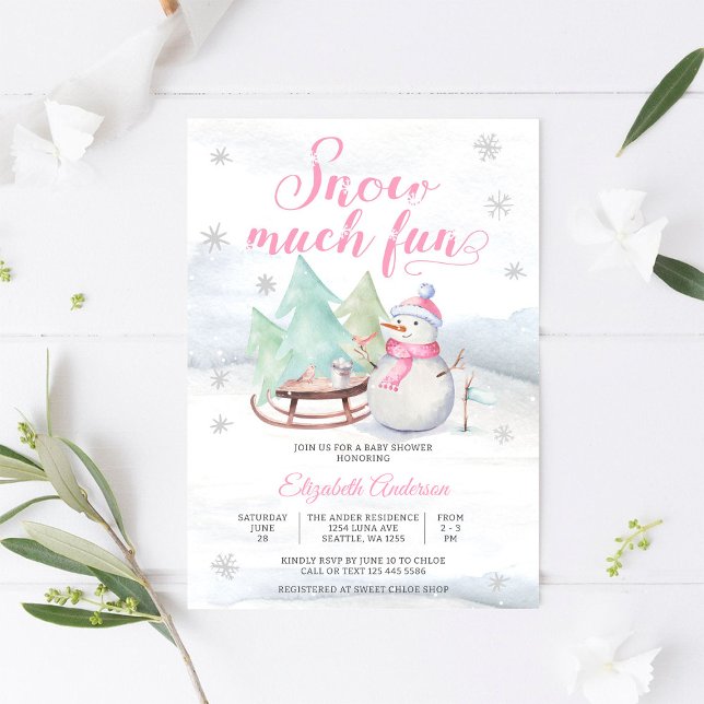 Winter Snowman Baby Shower Invitation (Creator Uploaded)