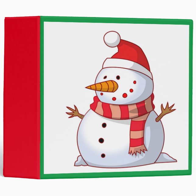 WINTER SNOWMAN BINDER (Front/Spine)