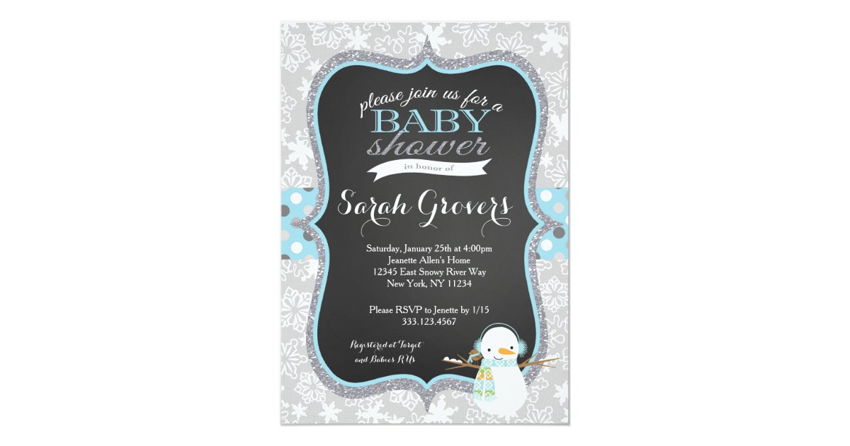 Snowman Baby Shower Invitations 10