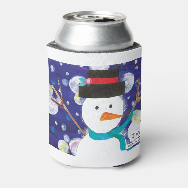 Winter Snowman Can Cooler (Can Back)